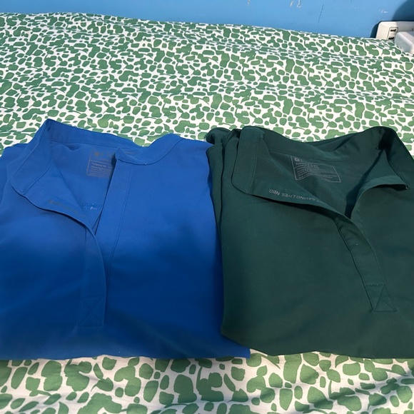 Figs Other - Bundle Deal 💰 FIGS Rafaela Oversized Scrub Tops XL – Royal Blue + Forest Green